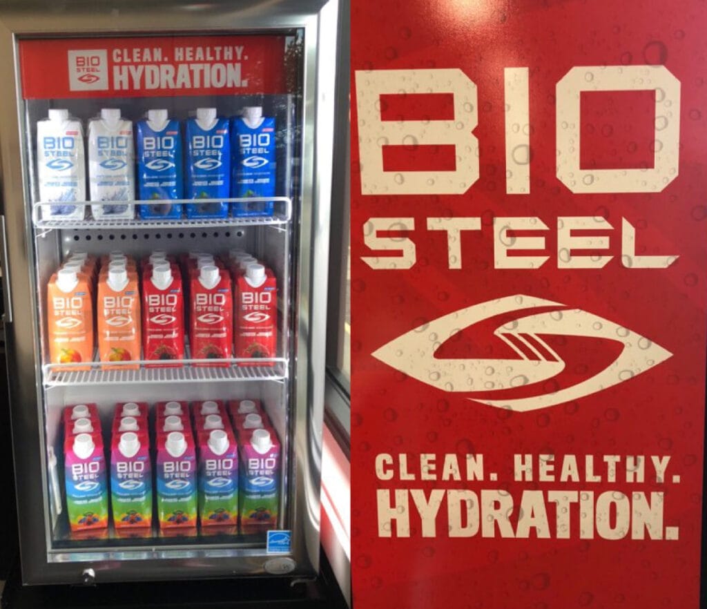New BIO STEEL hydration fridge at speed mechanics high performance facility
