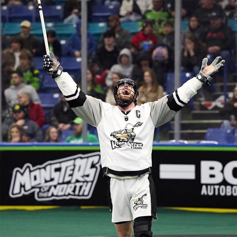 Athlete celebrating after a victory